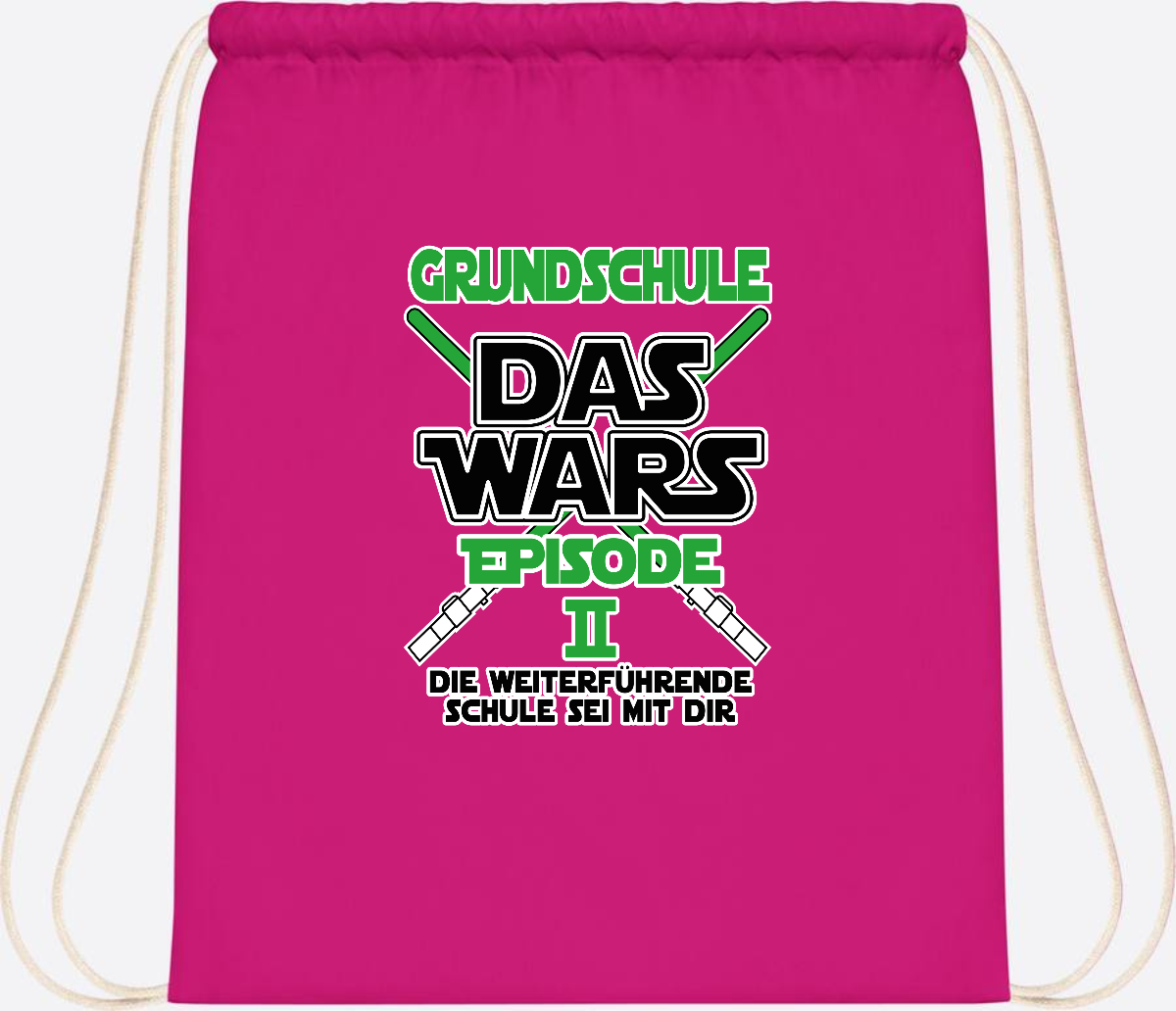 Turnbeutel Grundschule Das Wars - Episode 2 | Personalisiert - Fuchsia