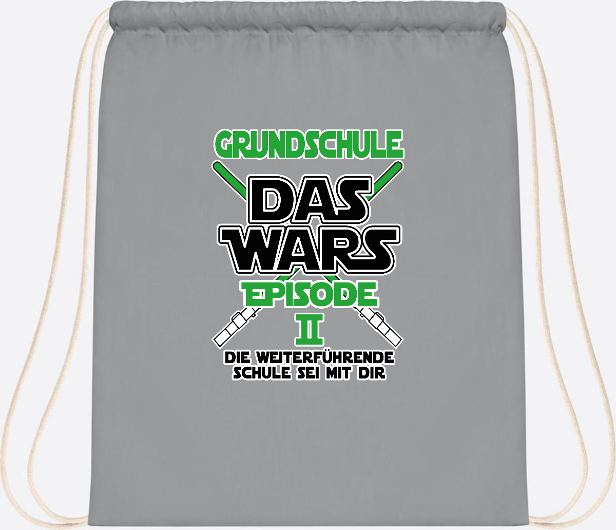 Turnbeutel Grundschule Das Wars - Episode 2 | Personalisiert - Light Grey