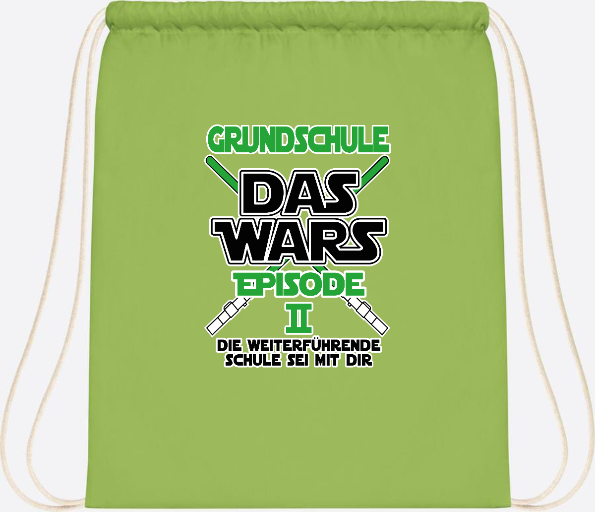 Turnbeutel Grundschule Das Wars - Episode 2 | Personalisiert - Lime Green