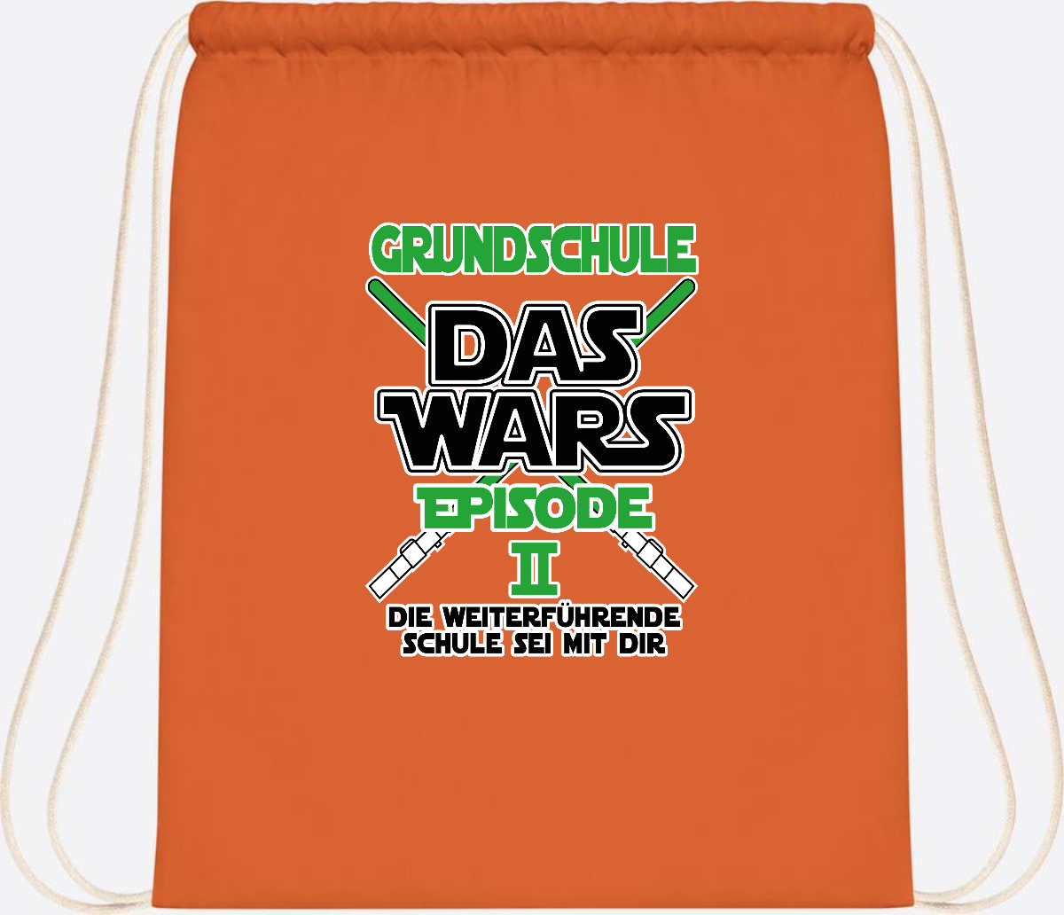 Turnbeutel Grundschule Das Wars - Episode 2 | Personalisiert - Orange
