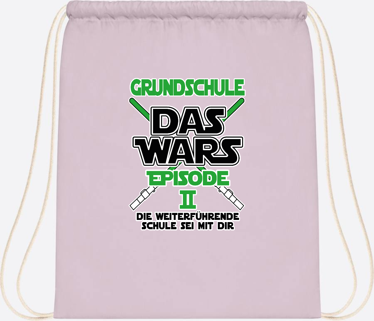 Turnbeutel Grundschule Das Wars - Episode 2 | Personalisiert - Pastel Pink/White