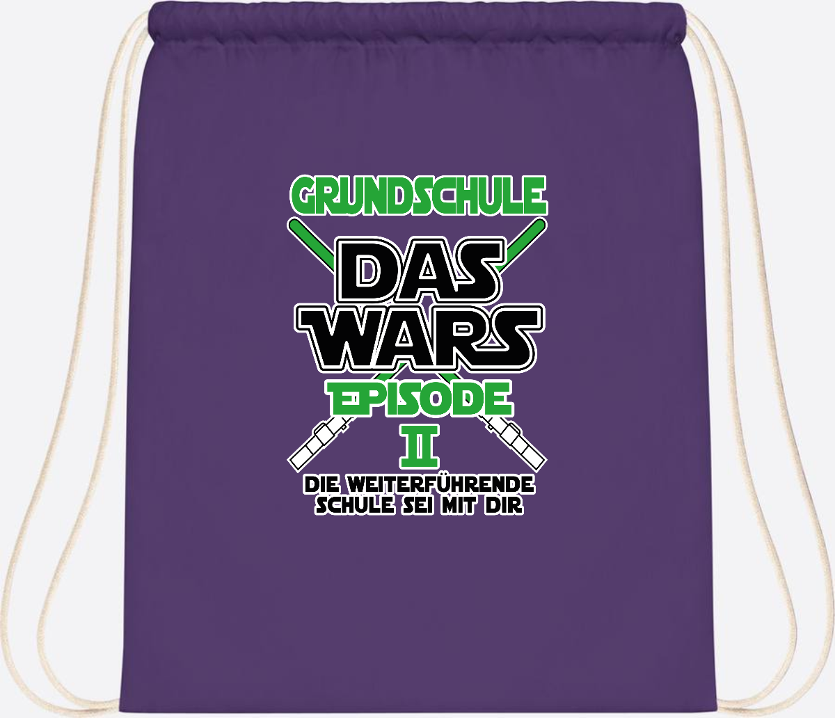 Turnbeutel Grundschule Das Wars - Episode 2 | Personalisiert - Purple