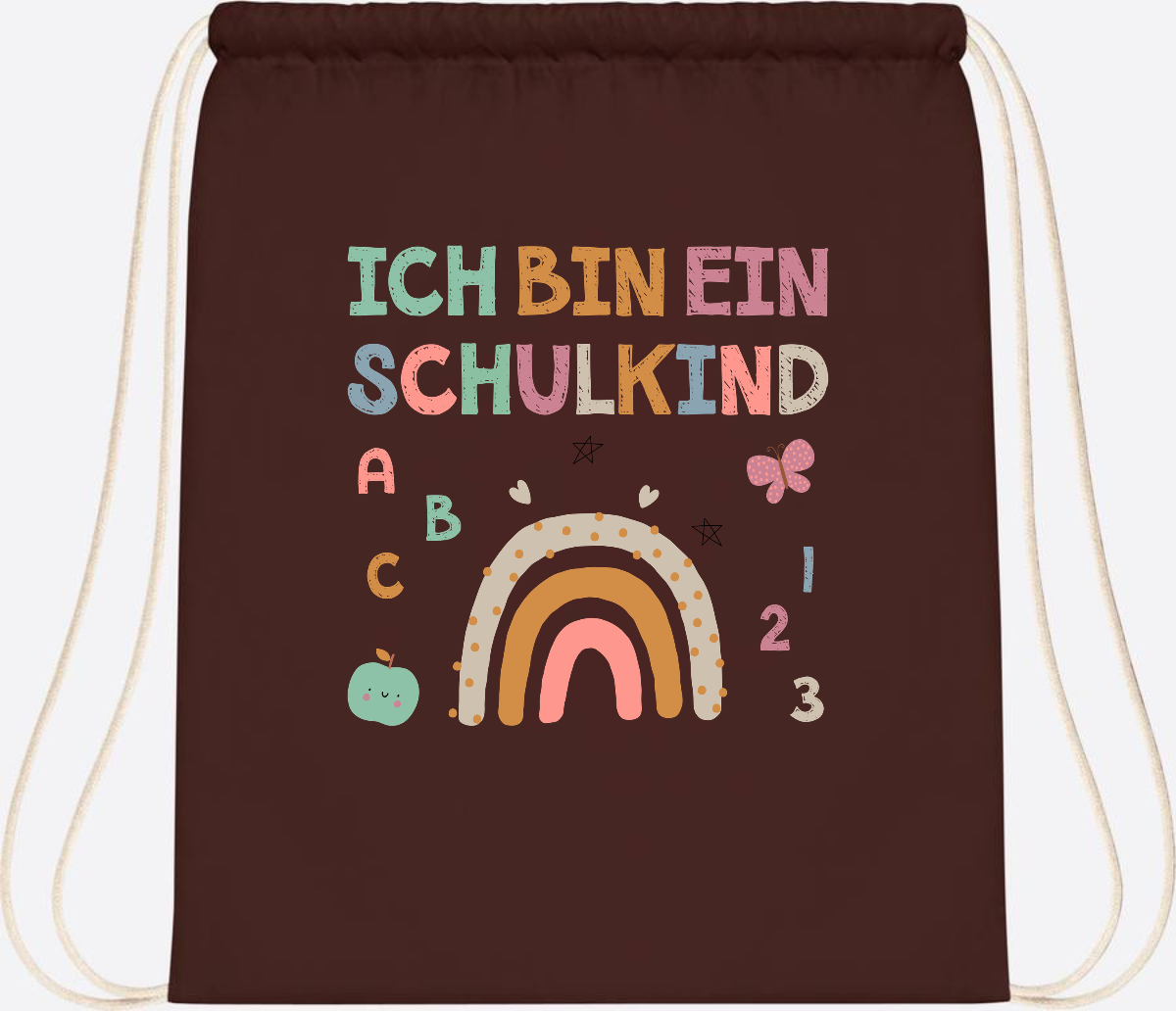 Turnbeutel "Ich bin ein Schulkind" – Geschenk zur Einschulung - Chocolate