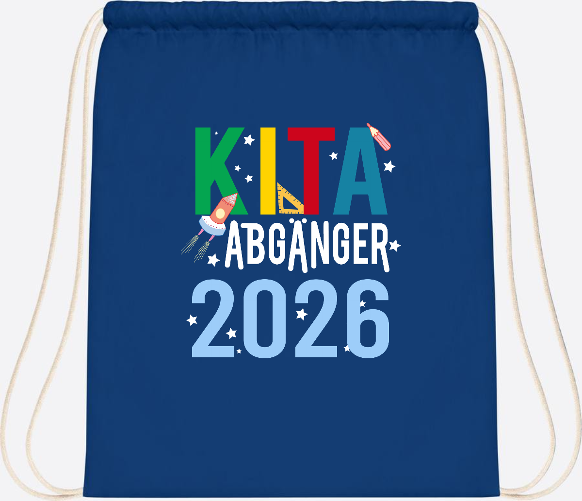Turnbeutel Kita Abgänger 2026 – Personalisiert mit Name - Bright Royal