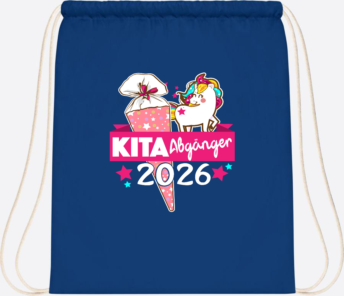 Turnbeutel Kita Abgänger 2026 – Personalisiert mit Name - Bright Royal