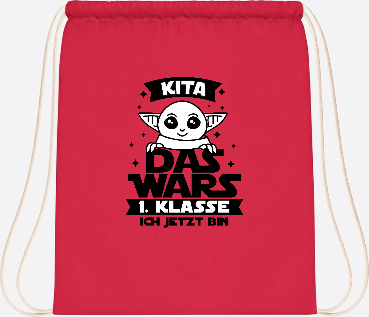 Turnbeutel Kita Das Wars: 1. Klasse ich jetzt bin – Personalisiert - Bright Red