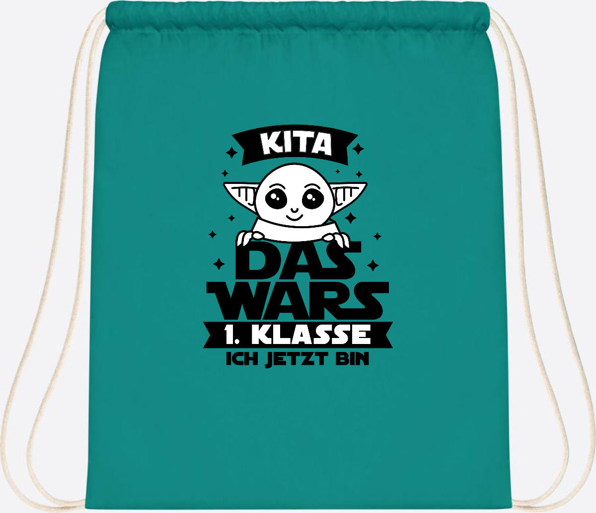 Turnbeutel Kita Das Wars: 1. Klasse ich jetzt bin – Personalisiert - Emerald