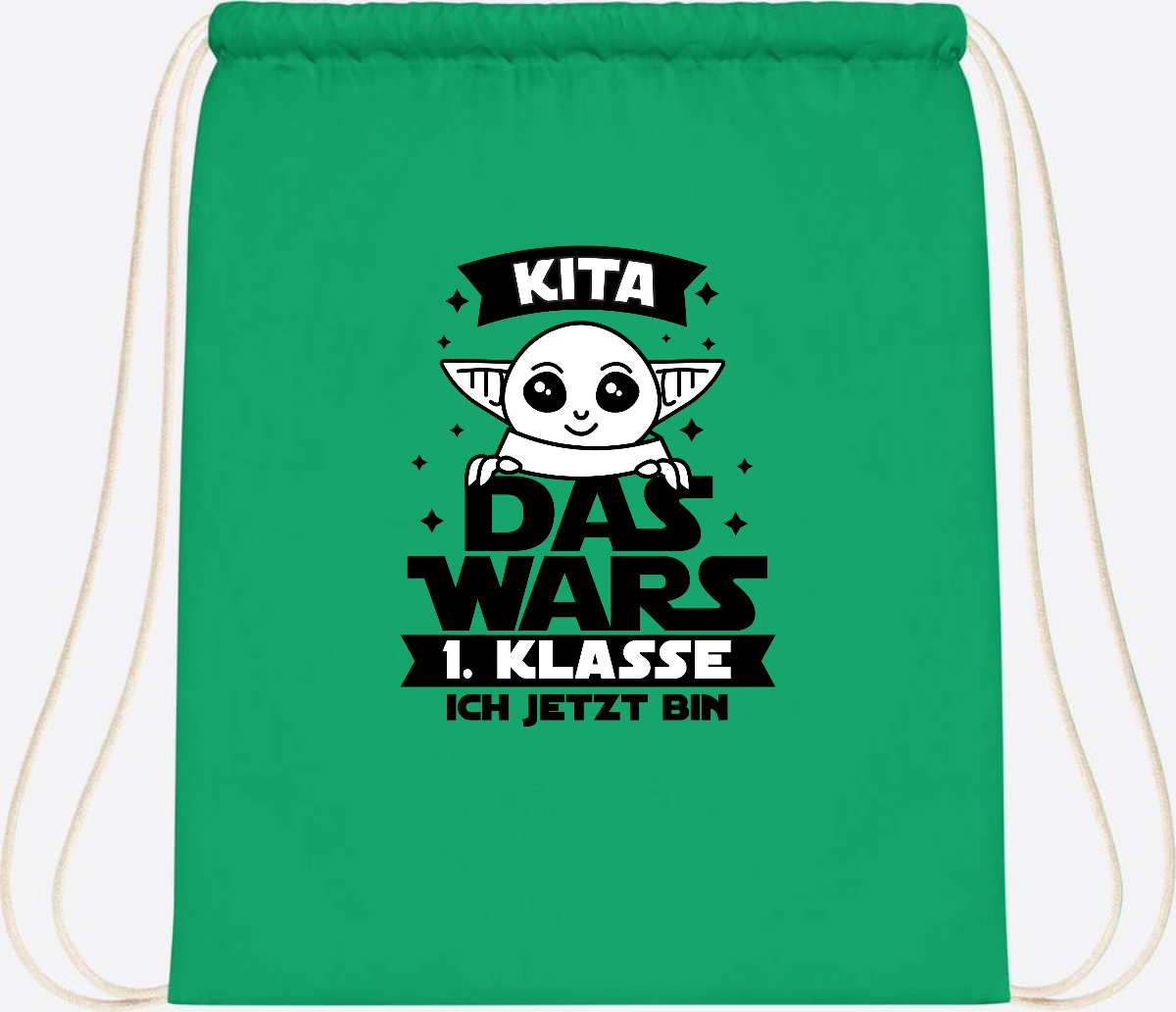 Turnbeutel Kita Das Wars: 1. Klasse ich jetzt bin – Personalisiert - Kelly Green