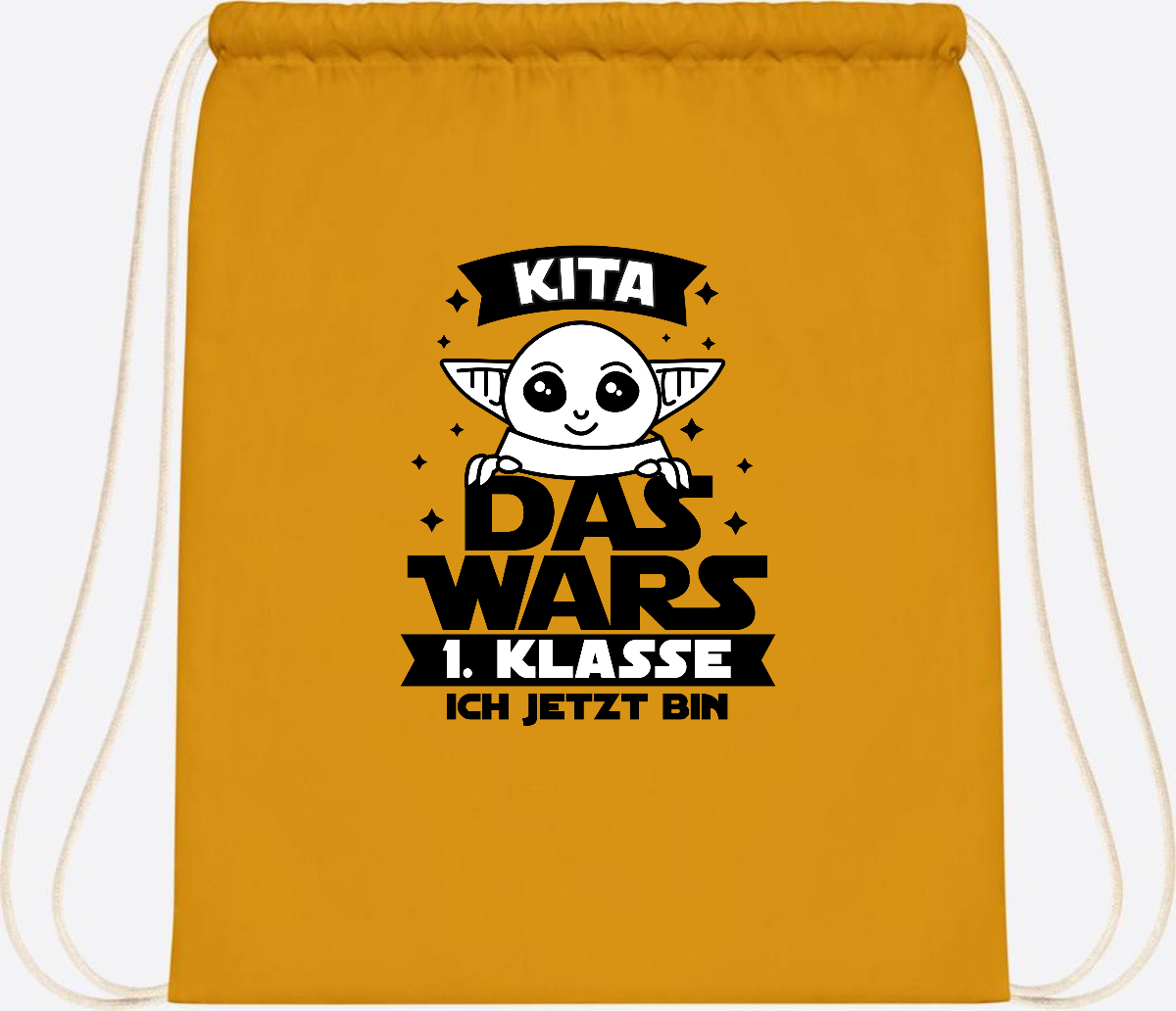 Turnbeutel Kita Das Wars: 1. Klasse ich jetzt bin – Personalisiert - Mustard