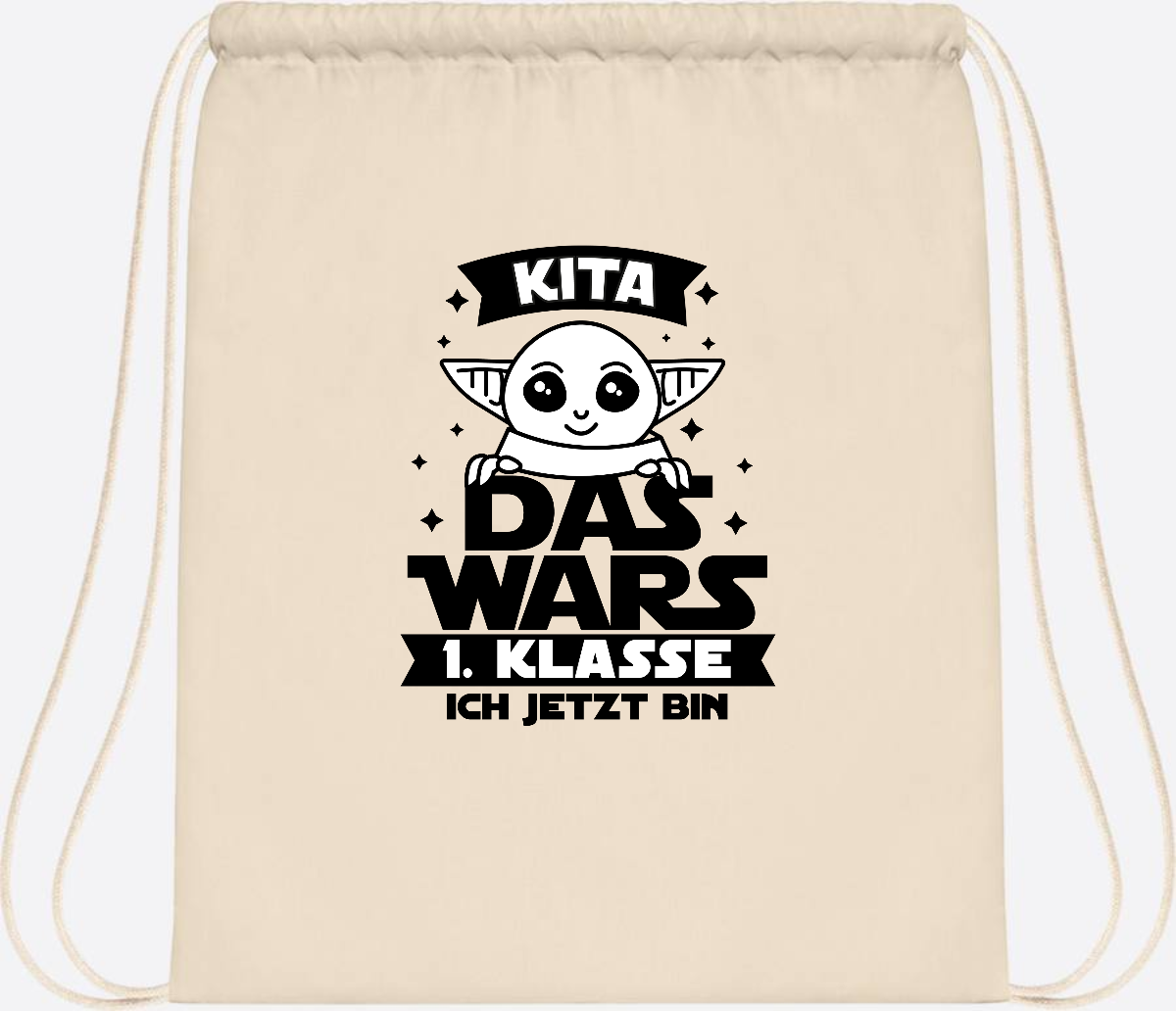 Turnbeutel Kita Das Wars: 1. Klasse ich jetzt bin – Personalisiert - Natural