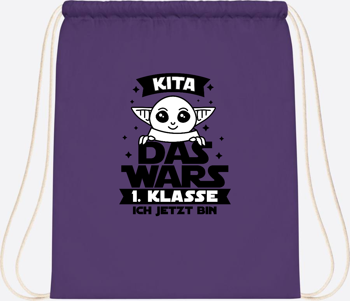 Turnbeutel Kita Das Wars: 1. Klasse ich jetzt bin – Personalisiert - Purple