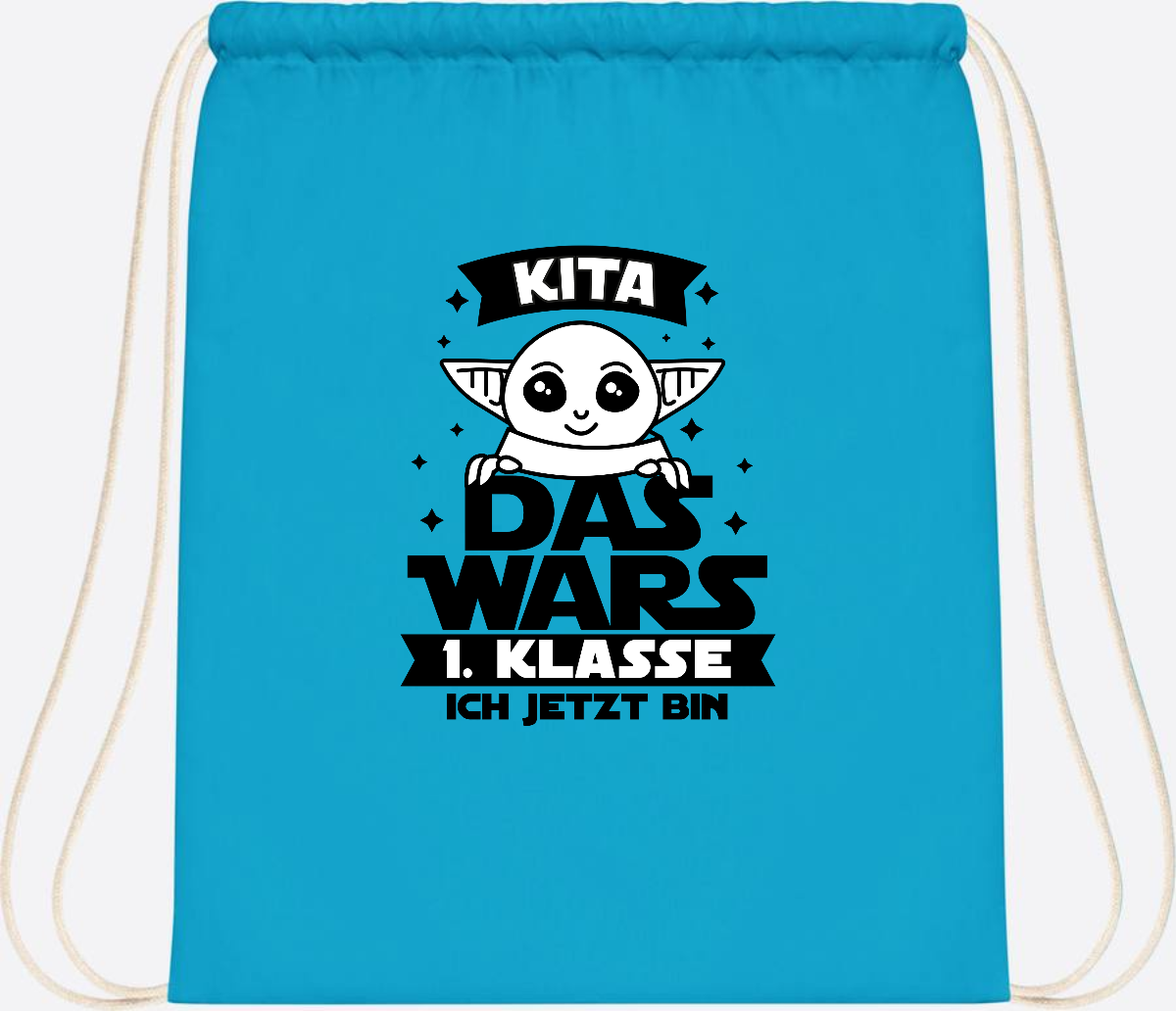 Turnbeutel Kita Das Wars: 1. Klasse ich jetzt bin – Personalisiert - Surf Blue