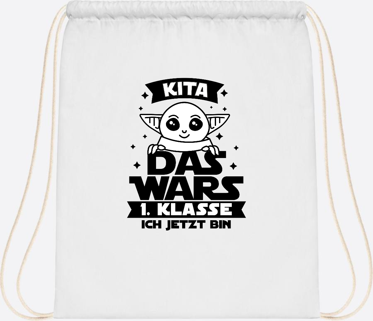 Turnbeutel Kita Das Wars: 1. Klasse ich jetzt bin – Personalisiert - White