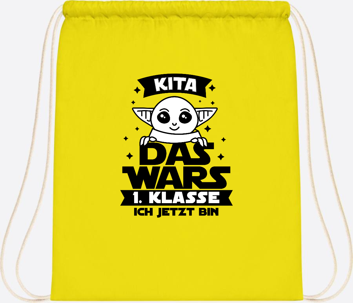 Turnbeutel Kita Das Wars: 1. Klasse ich jetzt bin – Personalisiert - Yellow