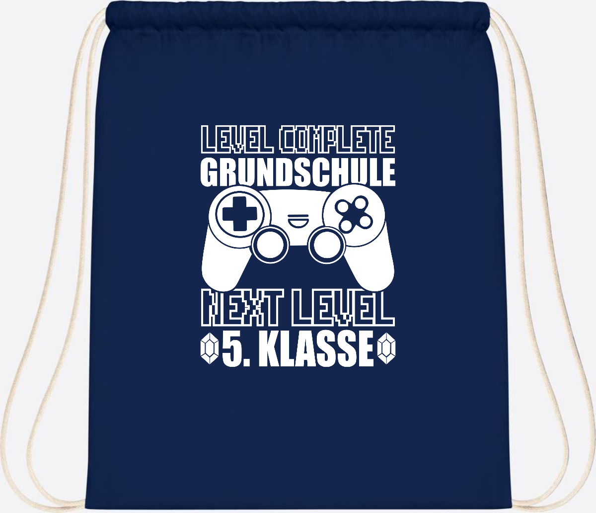 Turnbeutel Level complete 5. Klasse - mit Namen personalisiert - French Navy