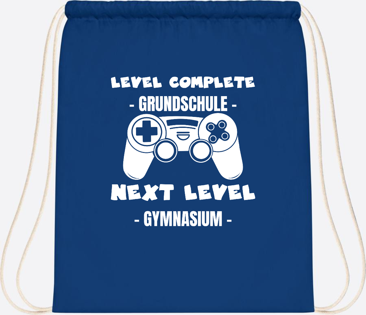 Turnbeutel Level Complete Gymnasium – Personalisiert mit Name - Bright Royal