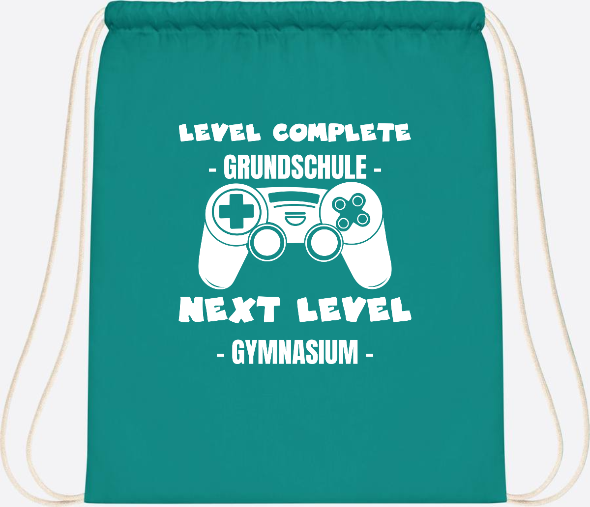 Turnbeutel Level Complete Gymnasium – Personalisiert mit Name - Emerald