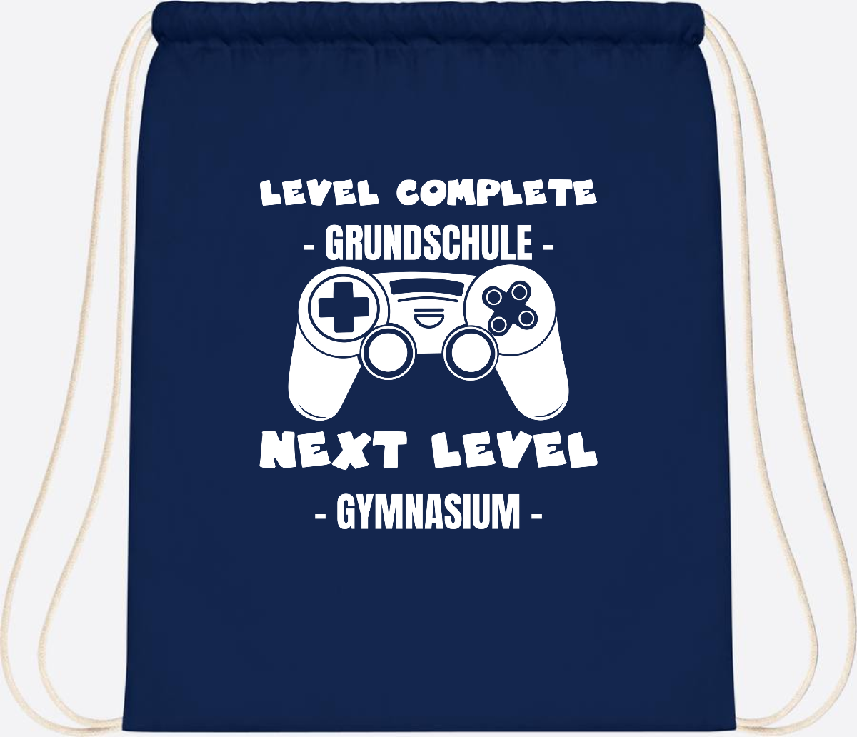 Turnbeutel Level Complete Gymnasium – Personalisiert mit Name - French Navy