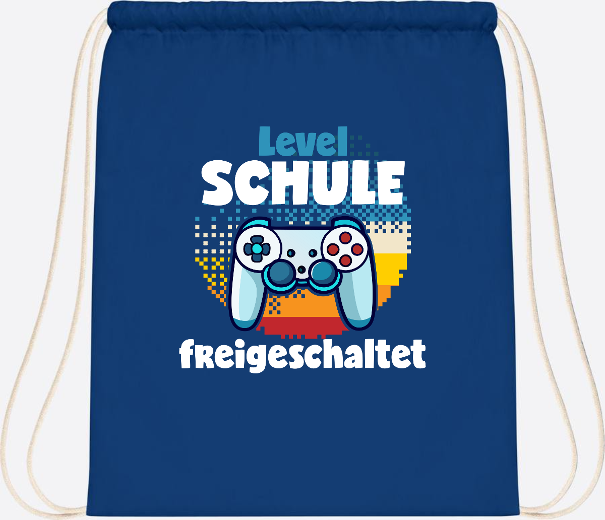 Turnbeutel Level Schule freigeschaltet – Geschenk Einschulung - Bright Royal