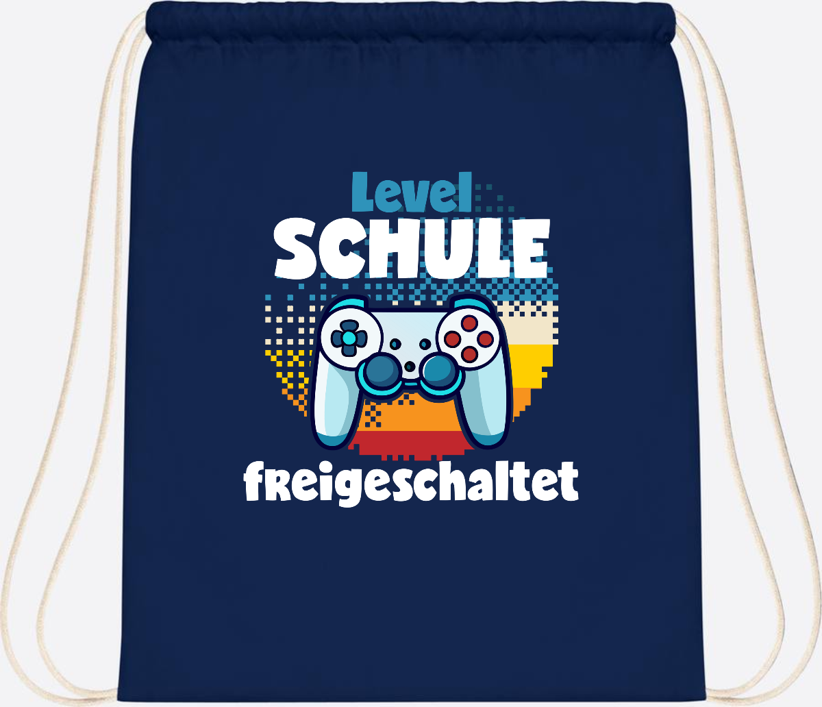 Turnbeutel Level Schule freigeschaltet – Geschenk Einschulung - French Navy