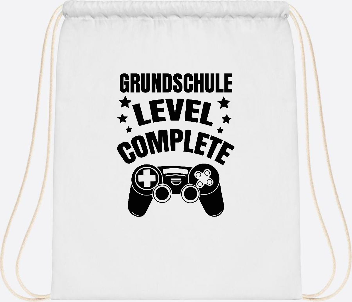 Turnbeutel mit Namen - Grundschule Level Complete Schwarz - White