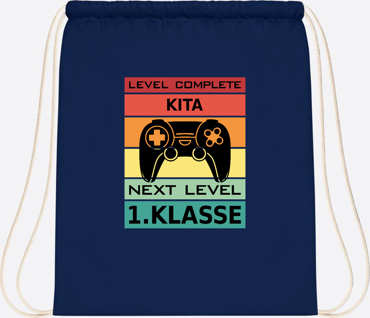 Turnbeutel Next Level 1. Klasse – Geschenk zur Einschulung - French Navy