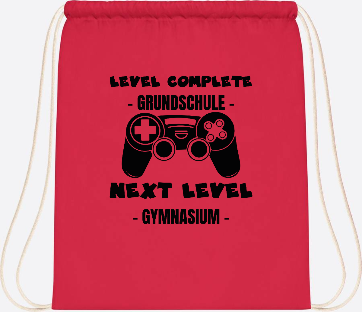 Turnbeutel Next Level Gymnasium – mit Wunschnamen - Bright Red
