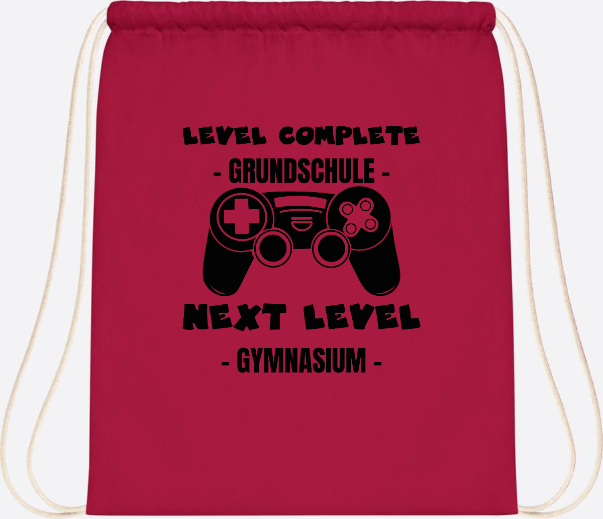 Turnbeutel Next Level Gymnasium – mit Wunschnamen - Classic Red