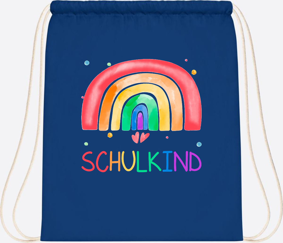 Turnbeutel Regenbogen Schulkind – Personalisiert mit Name - Bright Royal
