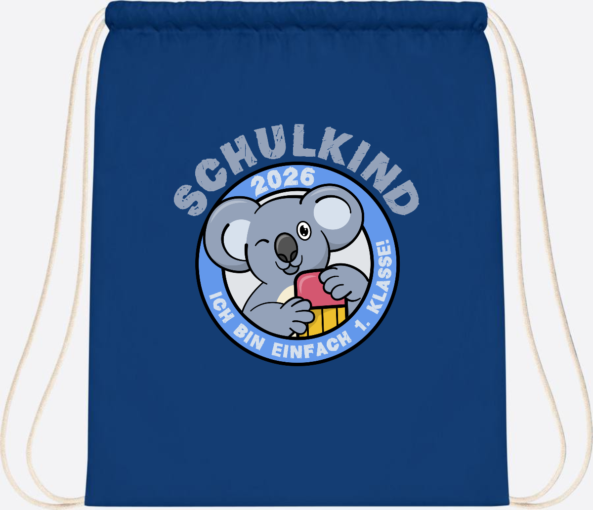 Turnbeutel Schulkind 2026 – 1. Klasse Koala mit Name - Bright Royal