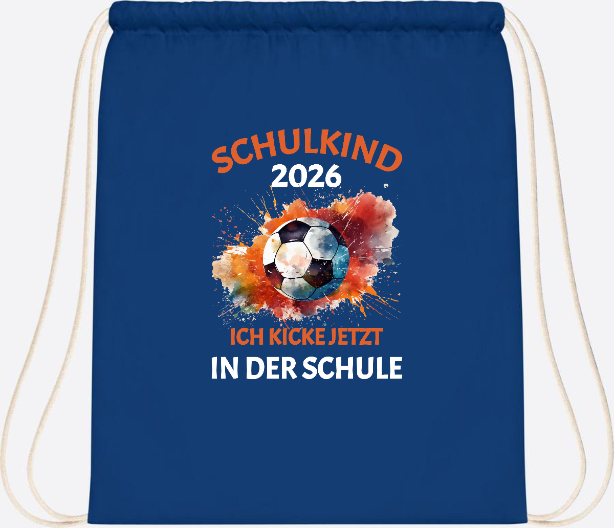Turnbeutel Schulkind 2026 – Ich kicke jetzt in der Schule - Bright Royal