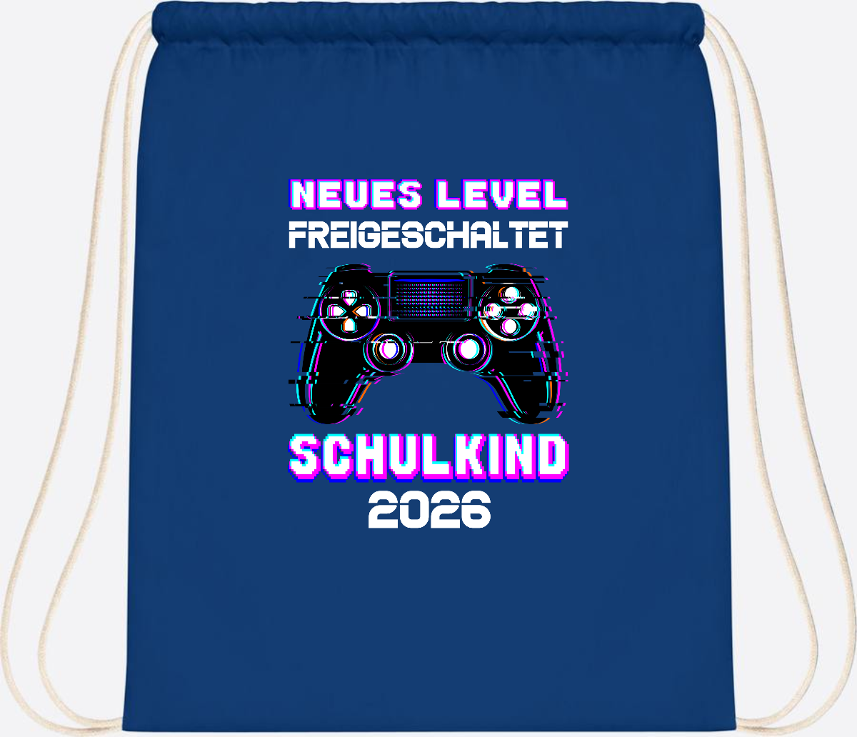 Turnbeutel Schulkind 2026 - Neues Level freigeschaltet Gamer - Bright Royal