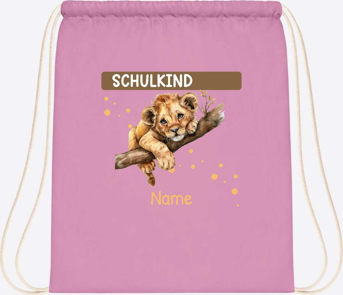 Turnbeutel Schulkind mit Name – Geschenk zur Einschulung - Classic Pink/White