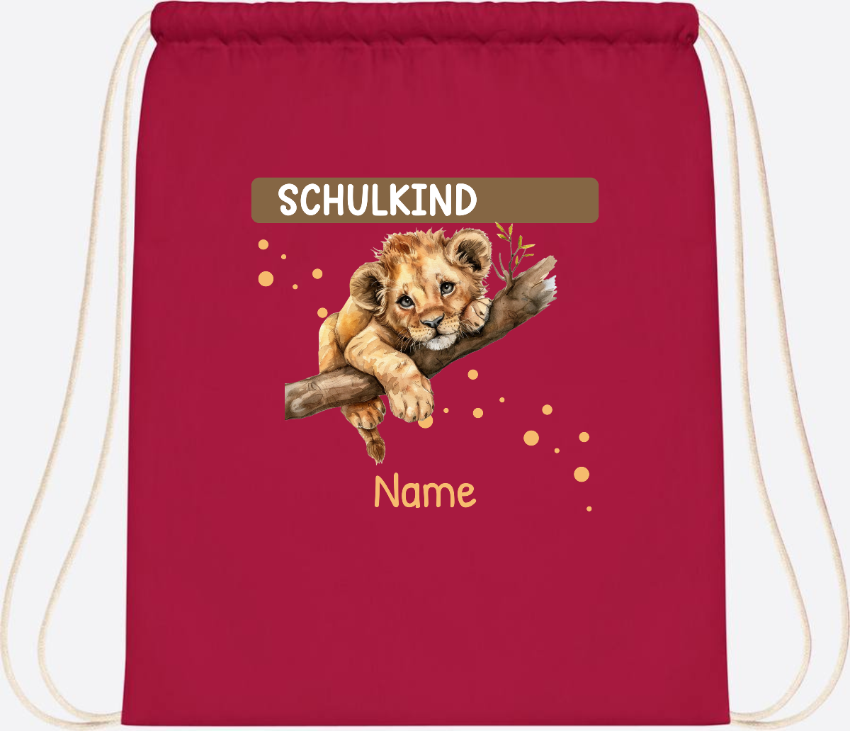 Turnbeutel Schulkind mit Name – Geschenk zur Einschulung - Classic Red