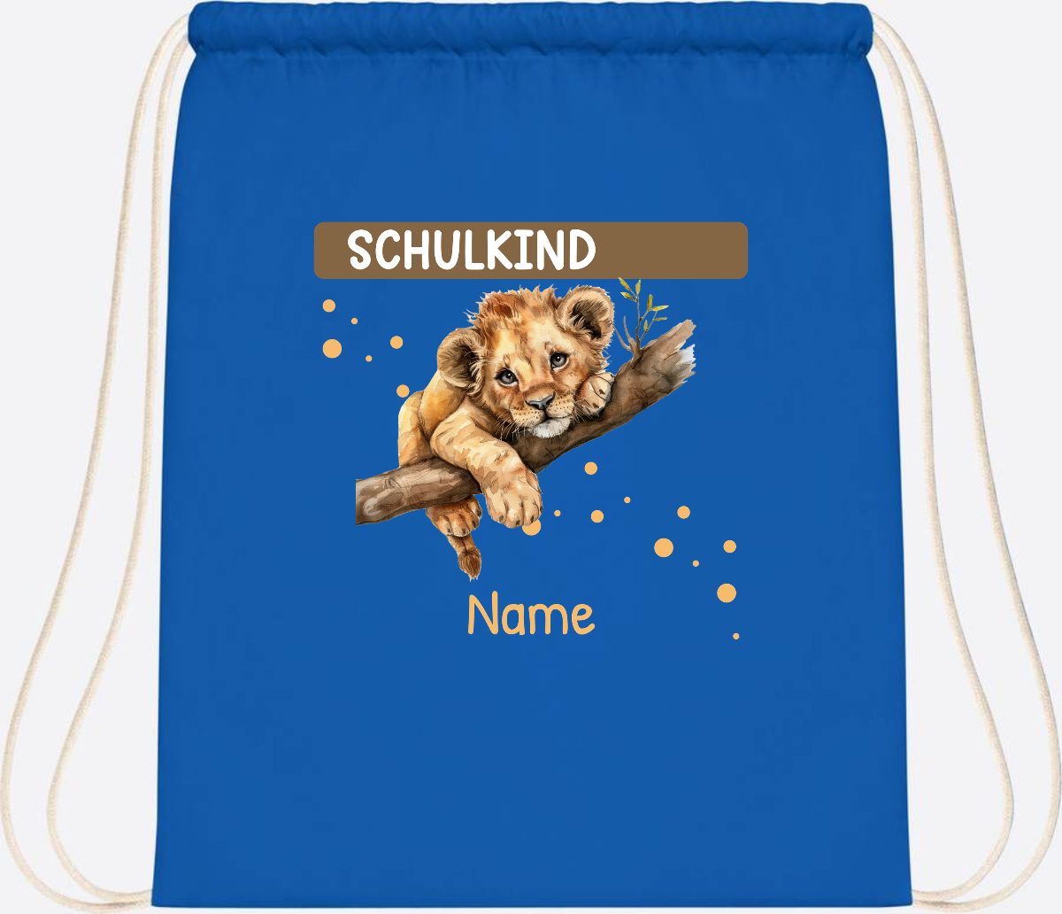 Turnbeutel Schulkind mit Name – Geschenk zur Einschulung - Sapphire Blue