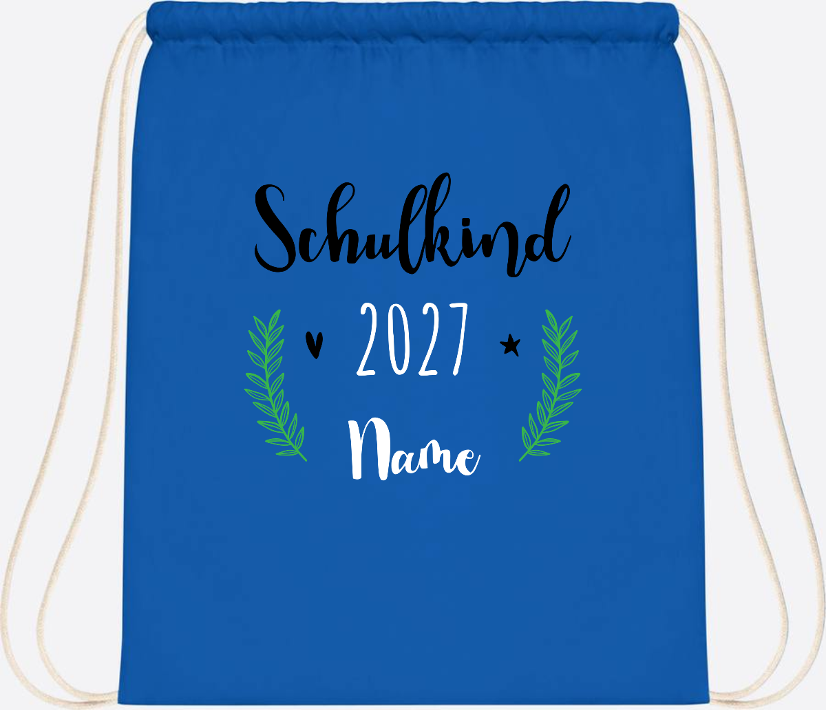 Turnbeutel Schulkind mit Namen – Personalisiert zur Einschulung - Sapphire Blue