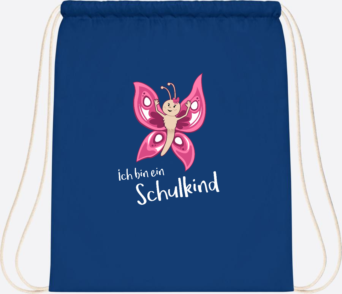 Turnbeutel Schulkind Schmetterling mit Wunschnamen - Bright Royal
