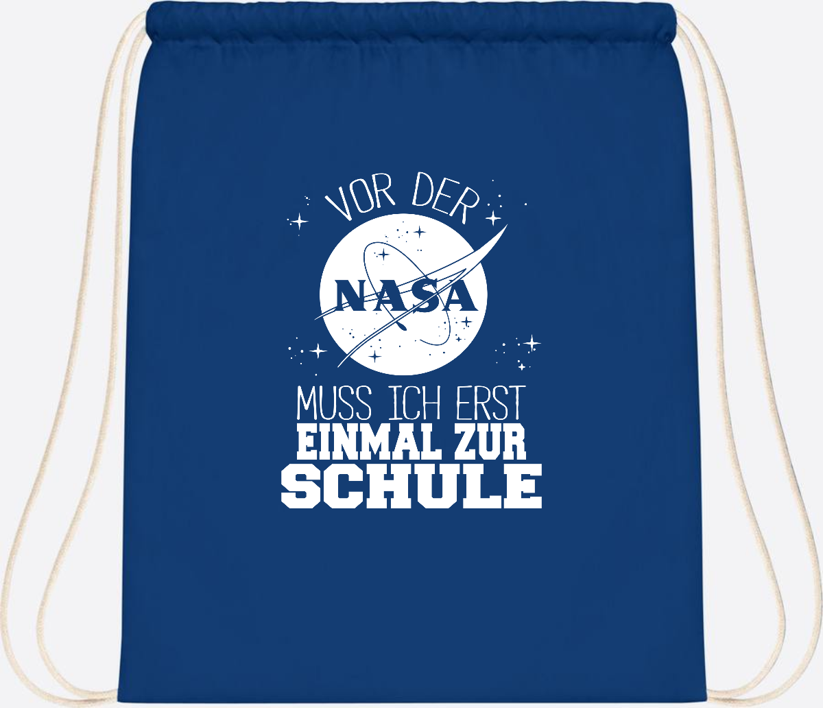 Turnbeutel "Vor der NASA zur Schule" – mit Wunschname - Bright Royal