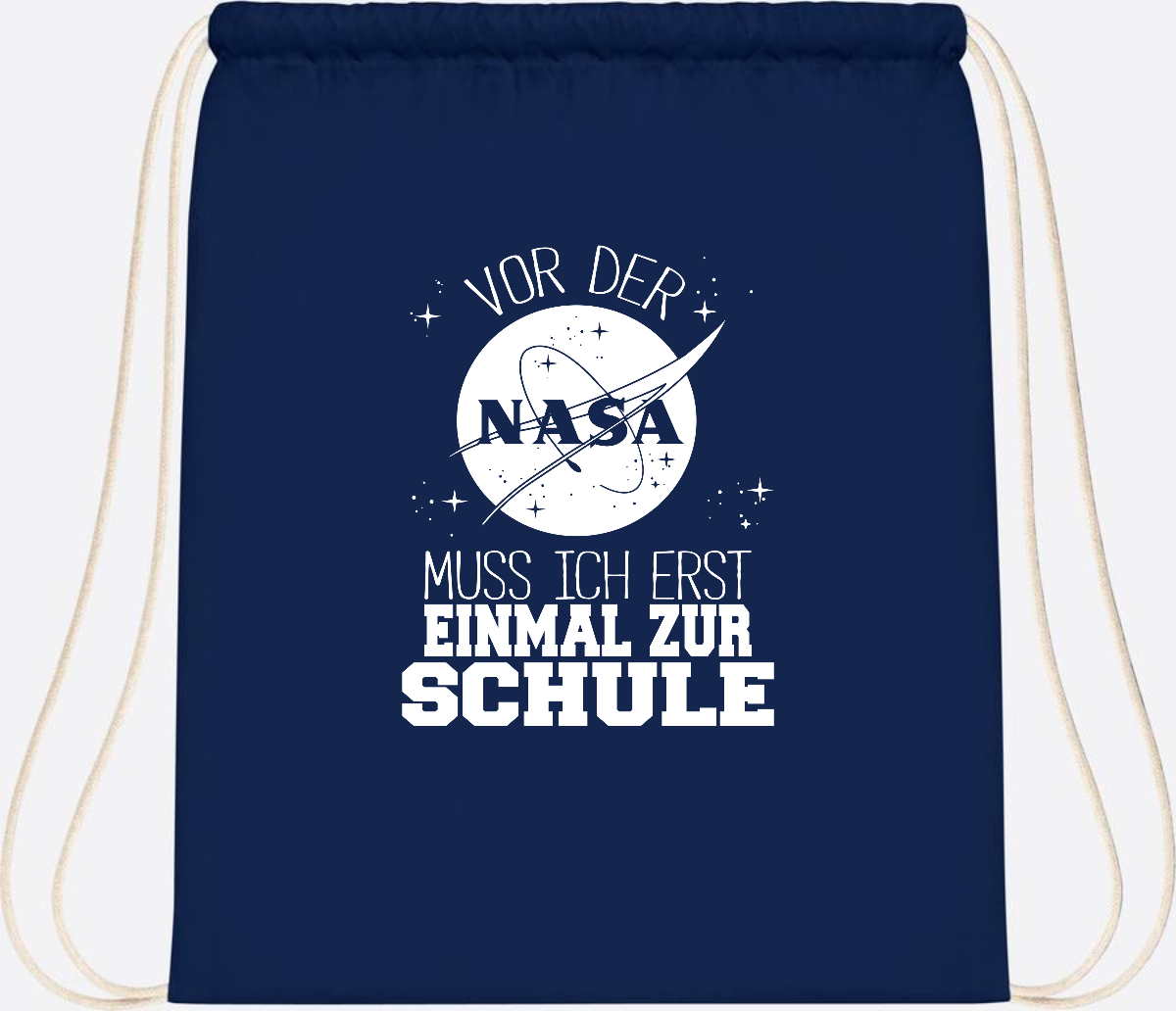 Turnbeutel "Vor der NASA zur Schule" – mit Wunschname - French Navy
