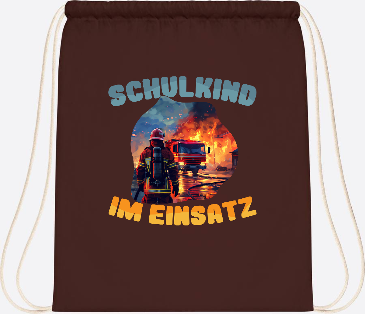 Turnbeutel zur Einschulung: Feuerwehr Schulkind im Einsatz - Chocolate