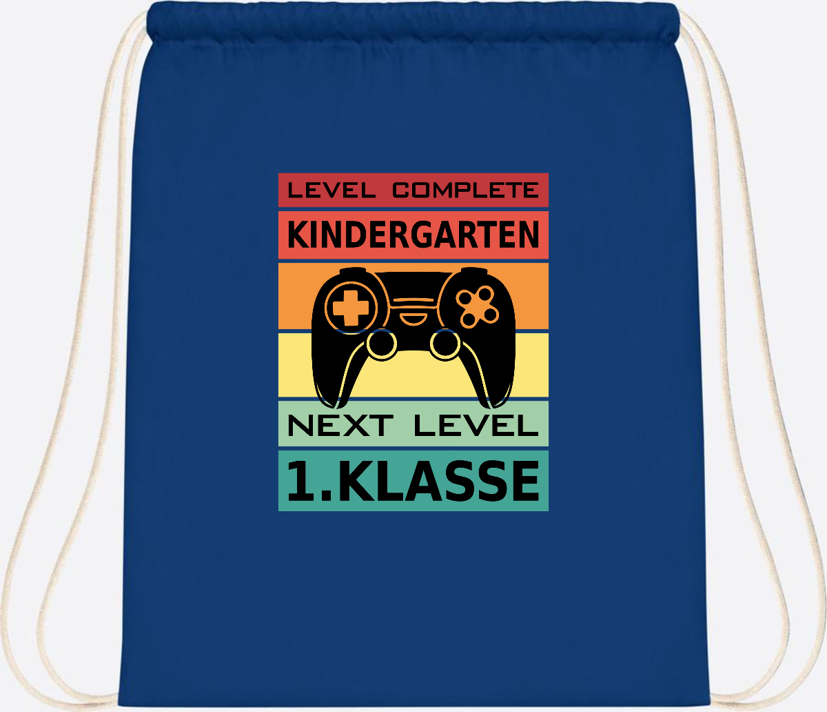 Turnbeutel zur Einschulung – Next Level 1. Klasse personalisiert - Bright Royal