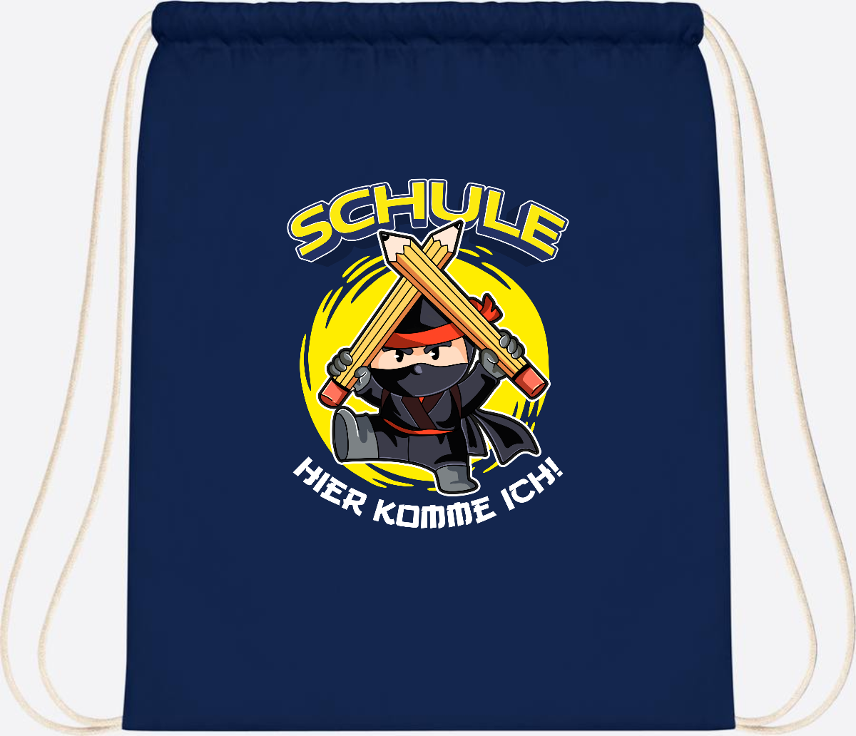 Turnbeutel zur Einschulung – Ninja: Schule, hier komme ich! - French Navy