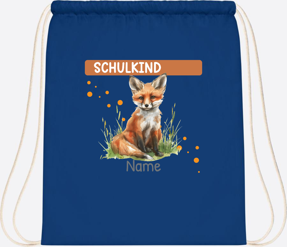 Turnbeutel zur Einschulung personalisiert mit Namen - Bright Royal