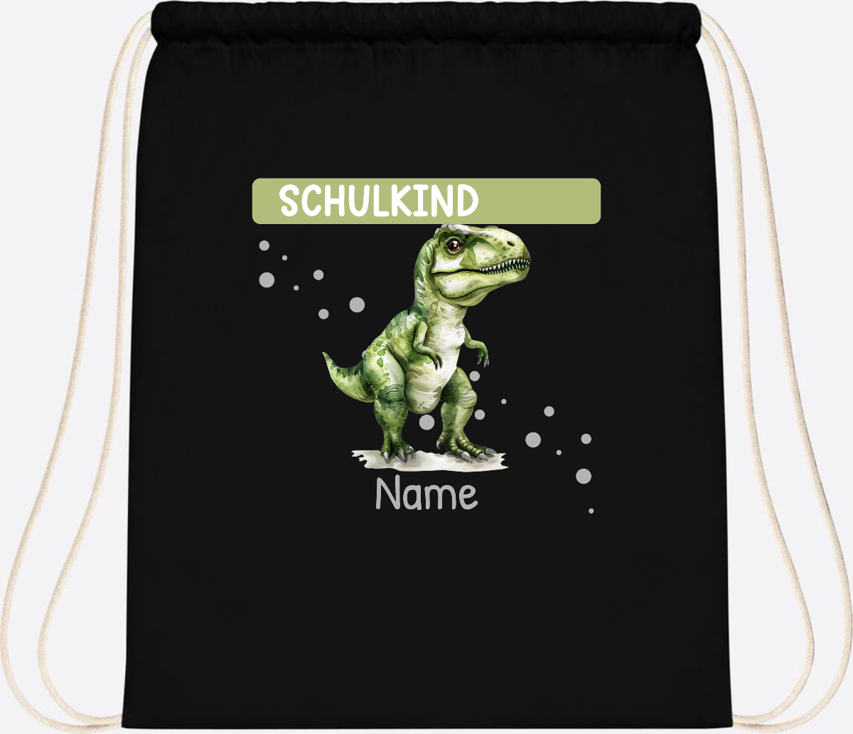 Turnbeutel zur Einschulung – Personalisiertes Geschenk mit Namen - Black