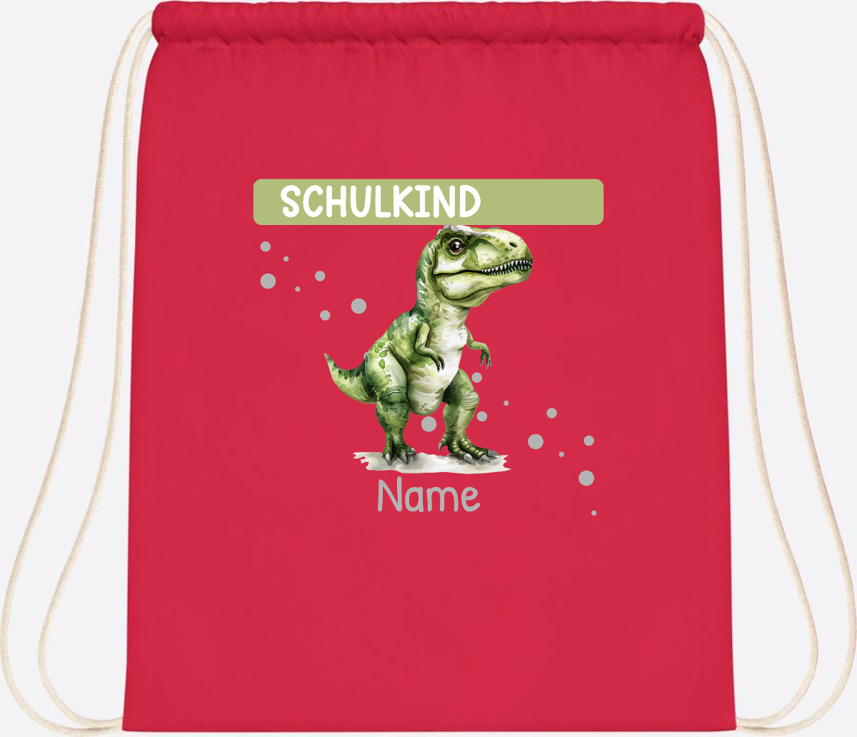 Turnbeutel zur Einschulung – Personalisiertes Geschenk mit Namen - Bright Red