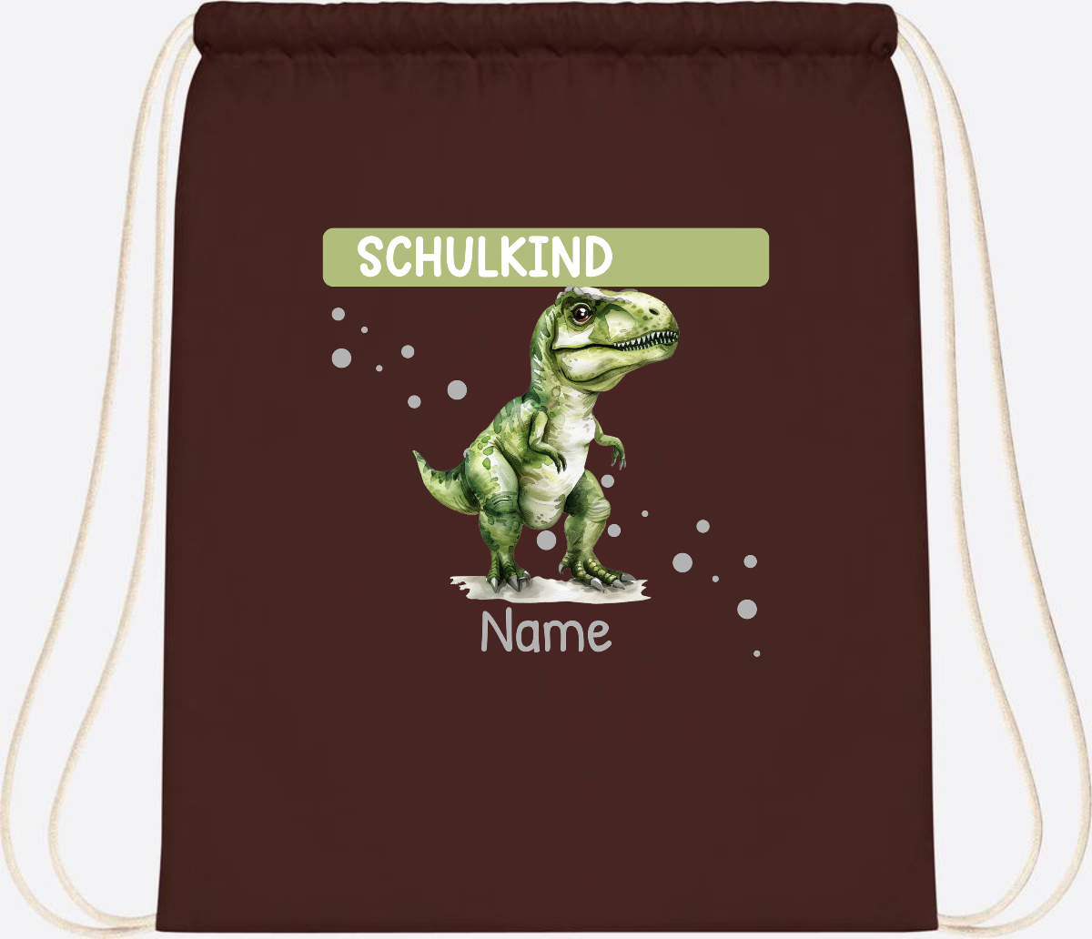 Turnbeutel zur Einschulung – Personalisiertes Geschenk mit Namen - Chocolate