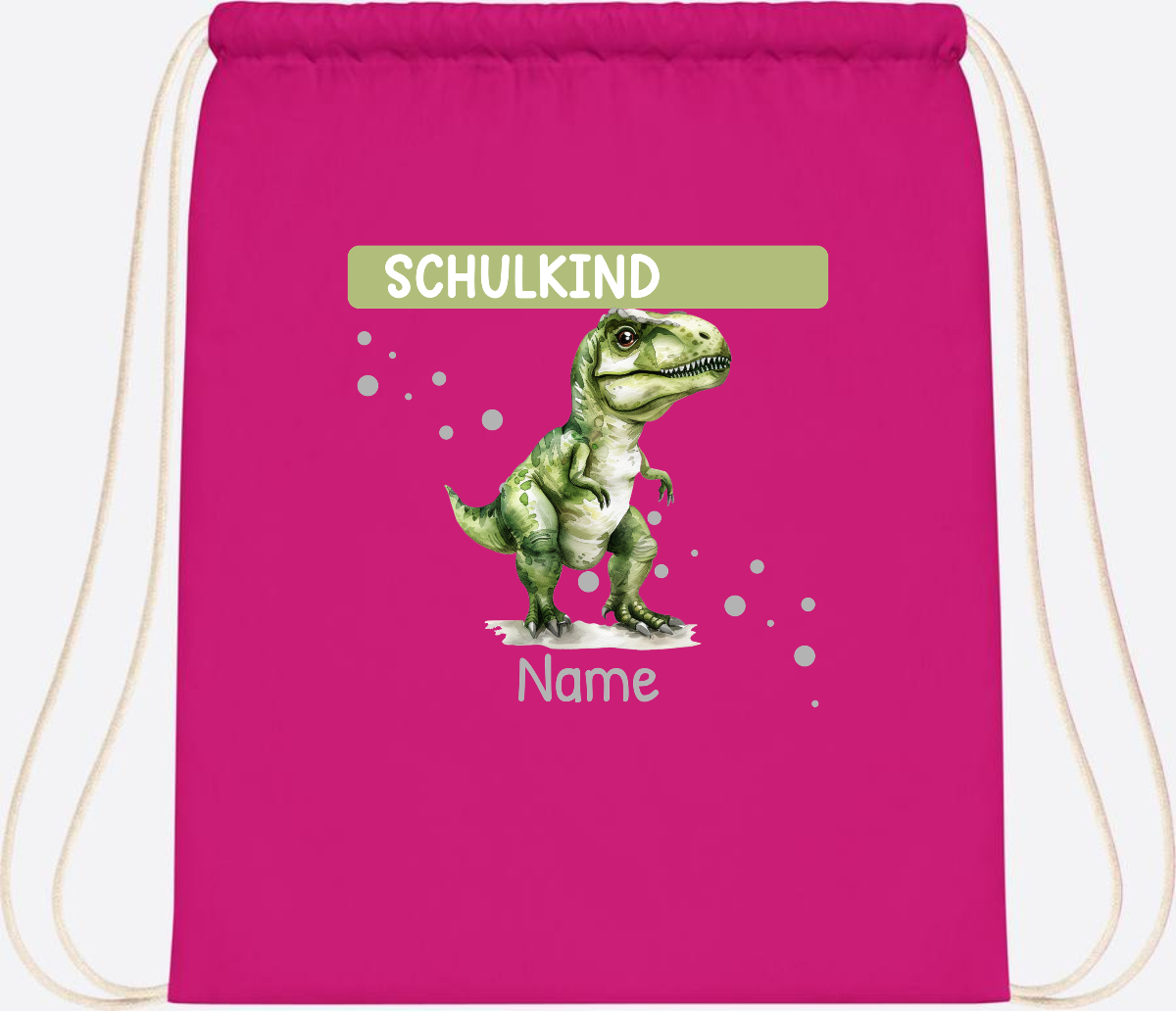 Turnbeutel zur Einschulung – Personalisiertes Geschenk mit Namen - Fuchsia