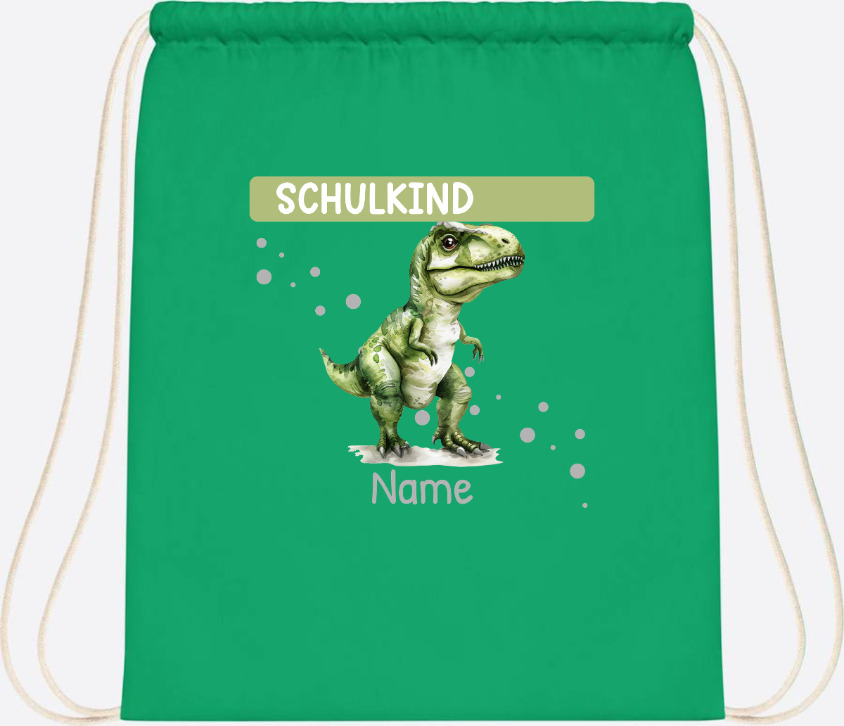 Turnbeutel zur Einschulung – Personalisiertes Geschenk mit Namen - Kelly Green