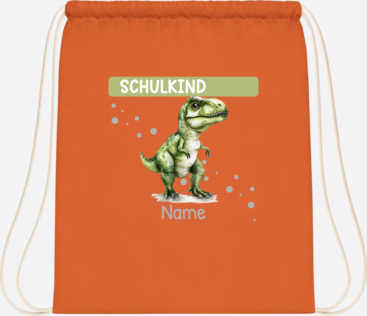 Turnbeutel zur Einschulung – Personalisiertes Geschenk mit Namen - Orange