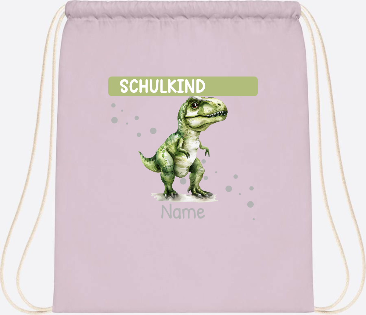 Turnbeutel zur Einschulung – Personalisiertes Geschenk mit Namen - Pastel Pink/White